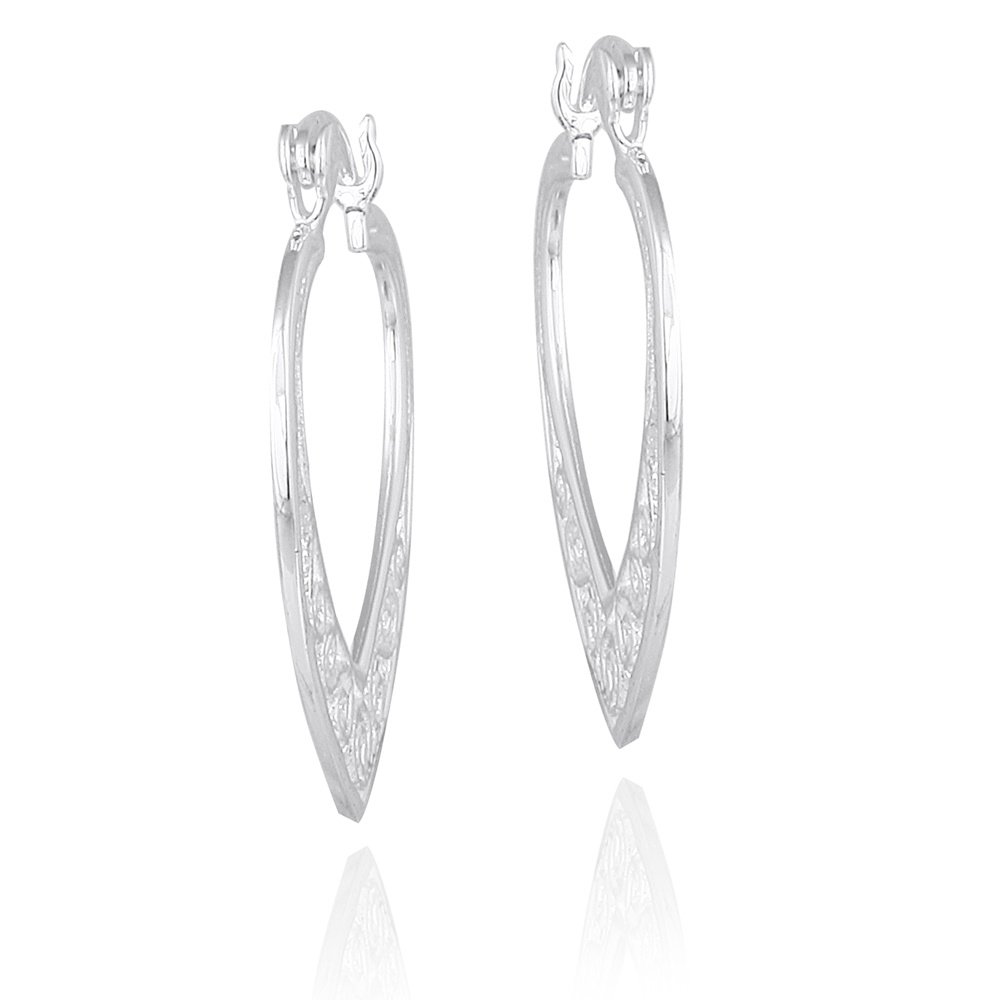 Sterling Silver Filigree Heart Earrings E9064