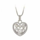Sterling Silver Filigree Heart Pendant P9008