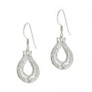 Sterling Silver Filigree Open Oval Earrings E9349