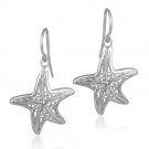 Sterling Silver Filigree Star Fish Earrings E9002