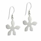 Sterling Silver Flower Dangle Earrings E9209