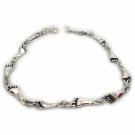 Sterling Silver Footprint Link Bracelet 1185-7