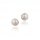 Sterling Silver Freshwater Cultured 6-6.5mm Pink Pearl Stud Earrings E11844FPPL