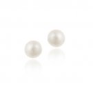 Sterling Silver Freshwater Cultured 6-6.5mm White Pearl Stud Earrings E11844FPL