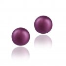 Sterling Silver Freshwater Cultured 8-8.5mm Fuschia Pearl Stud Earrings E11846M41