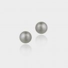 Sterling Silver Freshwater Cultured Gray Button Pearl 5.5-6mm Stud Earrings E10451FGPL