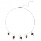 Sterling Silver Freshwater Cultured Peacock Pearl Dangle Necklace N11753FPCK