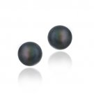 Sterling Silver Freshwater Cultured Peacock Pearl Stud Earrings, 9-9.5mm E11847FPCK
