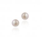 Sterling Silver Freshwater Cultured Pink Button Pearl 5.5-6mm Stud Earrings E10451FPPL