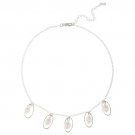 Sterling Silver Freshwater Cultured White Pearl Dangle Necklace N11753FPL