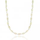 Sterling Silver Freshwater Cultured White Pearl Link Necklace N9508FPL