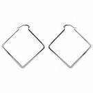 Sterling Silver Funky Geometric Hoop Earrings E4551