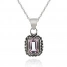 Sterling Silver Genuine Amethyst Pendant P157