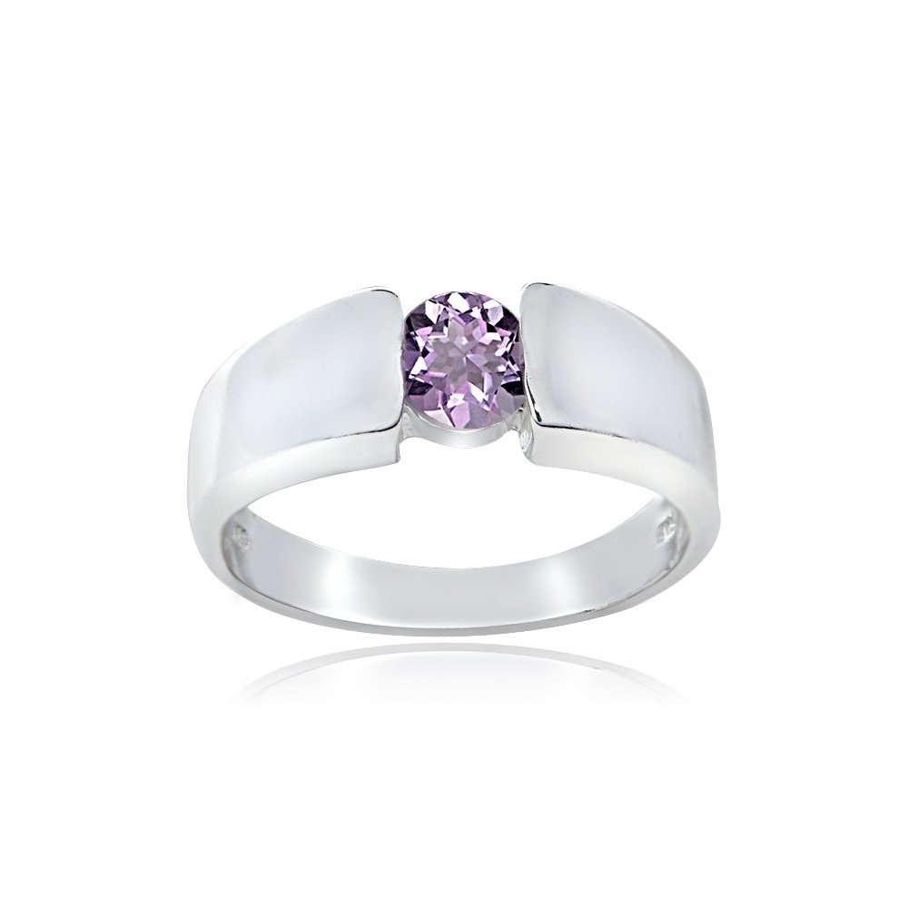 Sterling Silver Genuine Amethyst Ring R143-5