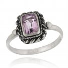 Sterling Silver Genuine Amethyst Ring Size 8 R130-8