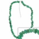 Sterling Silver Genuine Aventurine Chip Necklace N4675