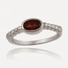 Sterling Silver Genuine Garnet R141-8