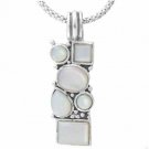 Sterling Silver Genuine Mother of Pearl Mosaic Pendant 2184