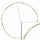 Sterling Silver Genuine White Freshwater Cultured Pearl Necklace N8100FPL