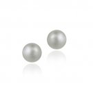 Sterling Silver Gray Freshwater Cultured 7-7.5mm Pearl Stud Earrings E11845FGPL