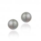 Sterling Silver Gray Freshwater Cultured Pearl 9-9.5mm Stud Earrings E11847FGPL