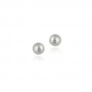 Sterling Silver Gray Swarovski Elements 4mm Pearl Stud Earrings E11452LG