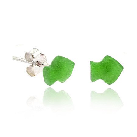 Sterling Silver Green Arrow Mini Stud Earrings E9590GR