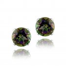 Sterling Silver Green Mystic Topaz Stud Earring E12011GMT