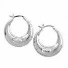 Sterling Silver Heart Hoop Earrings 2284
