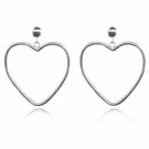 Sterling Silver Heart Hoop Earrings H2952