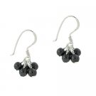 Sterling Silver Hematite Bead Cluster Mini Earrings E9778H