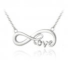 Sterling Silver Infinity Love Necklace P13296