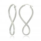Sterling Silver Infinity Polished Drop Earrings E15028