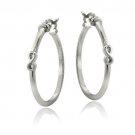 Sterling Silver Infinity Polished Hoop Earrings H13728