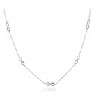 Sterling Silver Infinity Station Necklace N13469
