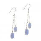 Sterling Silver Lace Agate Dangle Earrings E9925LACE