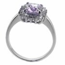 Sterling Silver Lavender & Clear CZ Ring Size 10 R1548L-10
