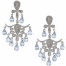 Sterling Silver Lavender & White CZ Chandelier Earrings E4153L