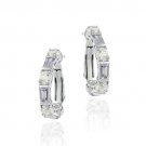 Sterling Silver Lavender and Colorless CZ Sterling Silver Earrings E2866L