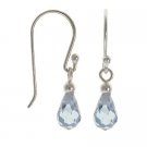 Sterling Silver Lavender CZ Teardrop Dangle Earrings E10111L