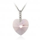 Sterling Silver Lavender Swarovski Elements Heart Pendant P11772L