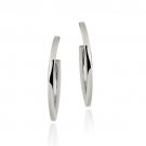 Sterling Silver Leaf Shaped Hoop Earrings H2759