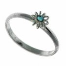 Sterling Silver Light Blue CZ Flower Junior Ring Size 5 JR2930LBL