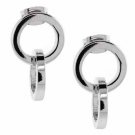 Sterling Silver Linked Circles Dangle Earrings E4225