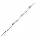Sterling Silver Men's Bracelet in Cuban Curb Link Style