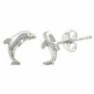 Sterling Silver Mini Dolphin Stud Earrings E9131