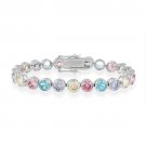 Sterling Silver Multi-Color CZ Tennis Bracelet B5074MZ2
