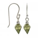 Sterling Silver Olive Green CZ Dangle Earrings E10109OL