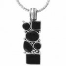 Sterling Silver Onyx Mosaic Pendant 2328