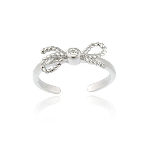 Sterling Silver Open Bow Toe Ring TR11464
